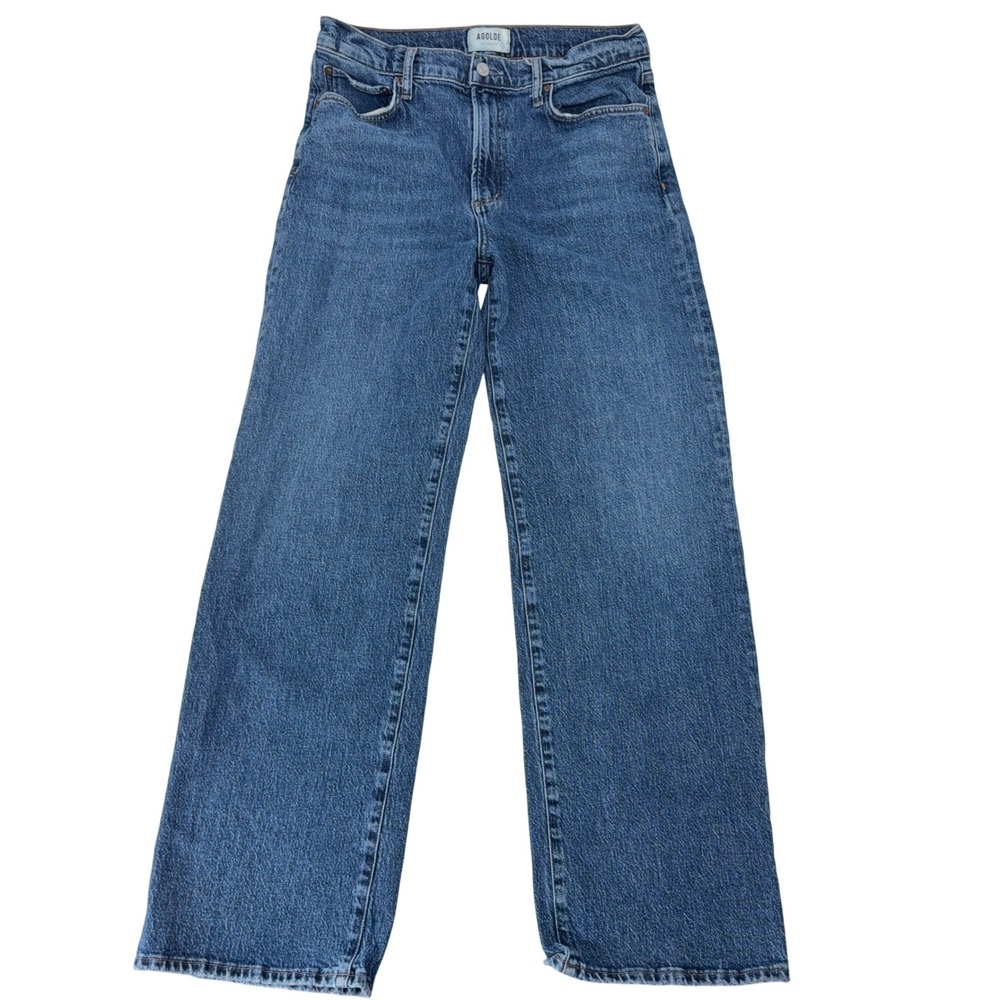AGOLDE Harper Jeans Women 29 Blue Relaxed Straight Leg High Rise A9153C-1554